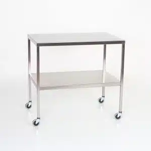 INSTRUMENT TABLE WITH SHELF-STAINLESS STEEL